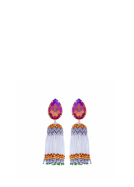 Totem Coral Women's Gold Plated Earrings